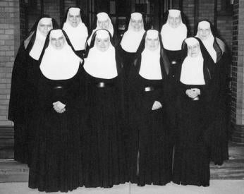 Photo of the Sisters  of Mercy in July 1959 