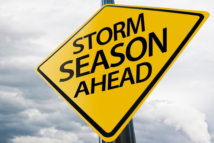 storm season ahead sign