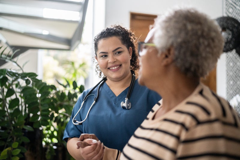 Nurse with a patient