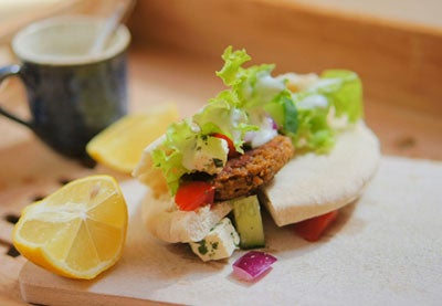 Vegetarian Black Lentil Burger