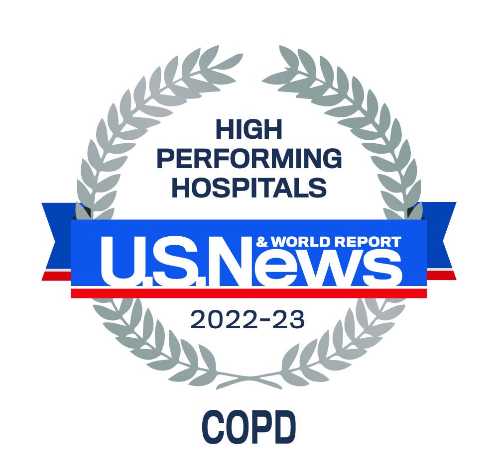 US News high performing COPD emblem 