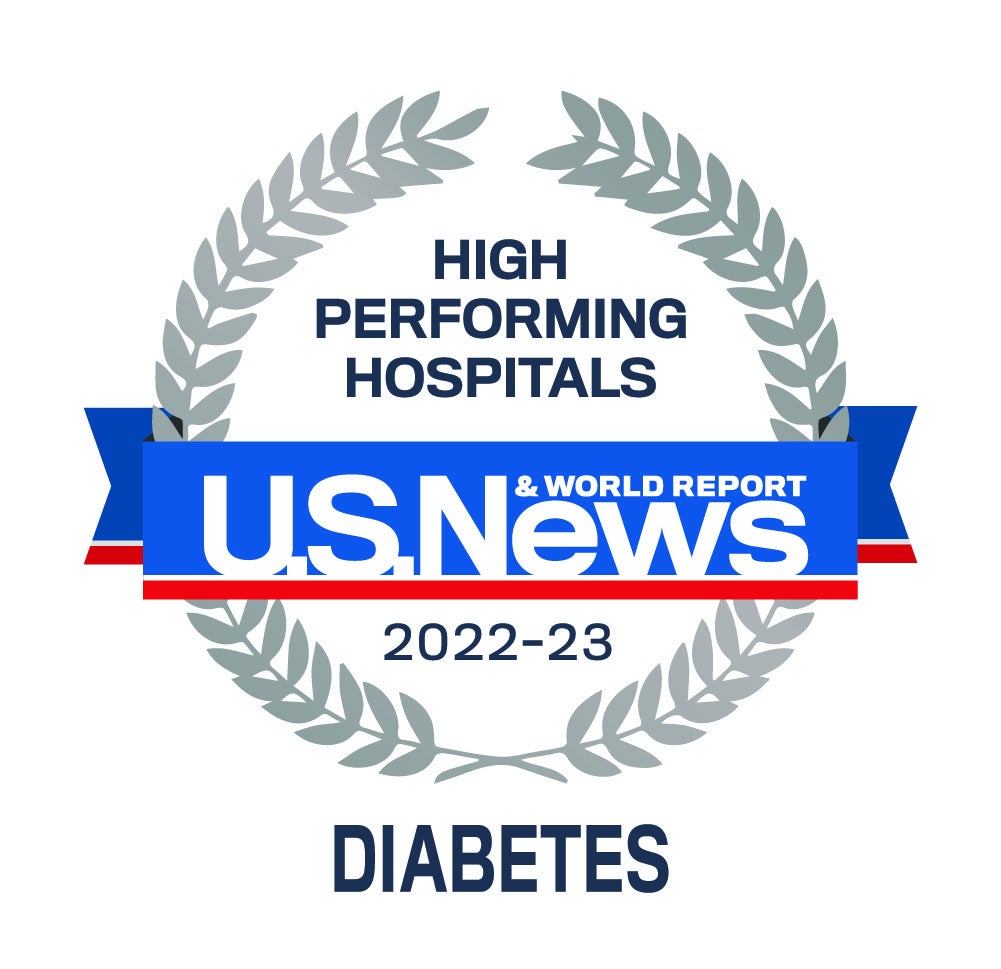 US News high performing diabetes emblem 